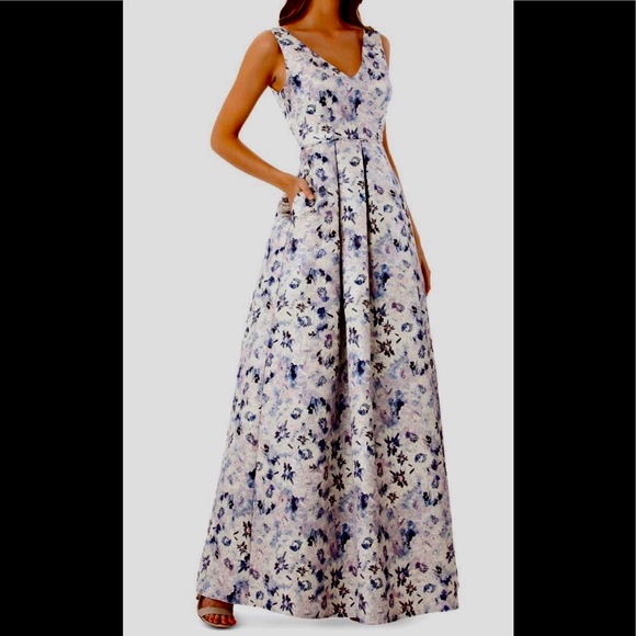 JS Collections Dresses & Skirts - Soft Metallic Floral Dress. Party, Evening,Wedding